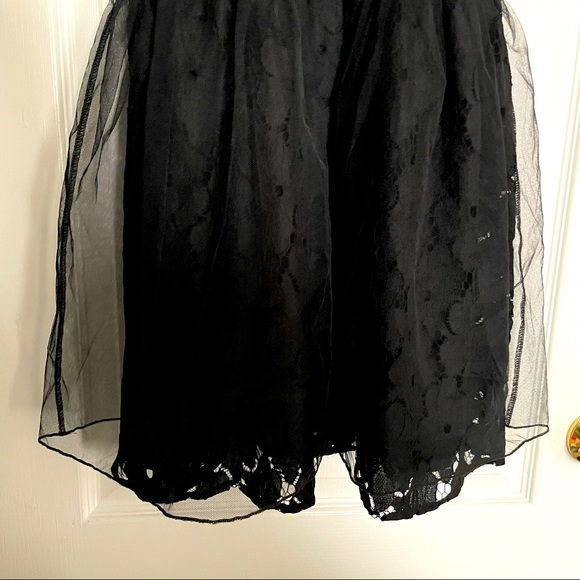 Abercrombie Black Lace Dress with Tulle Detail - Picture 3 of 3
